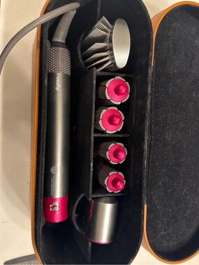 Dyson Hair Styler Set in Pink and Silver